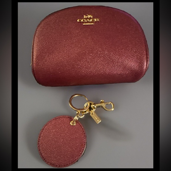 Coach Dome Cosmetic Case with key chain/mirror - Picture 1 of 6